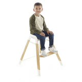 Scaun de masa evolutiv Woody, Jane, De la 6 luni la 8 ani, Din lemn, Husa lavabila, Conform cu EN 14988:2017 + A1:2020 si EN 17191:2021, Botanic