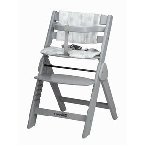 Scaun de masa, FreeON, Finny Fold, 6 luni - 15 Kg, Reglabil pe inaltime, Pernuta, Pliabil, Gray