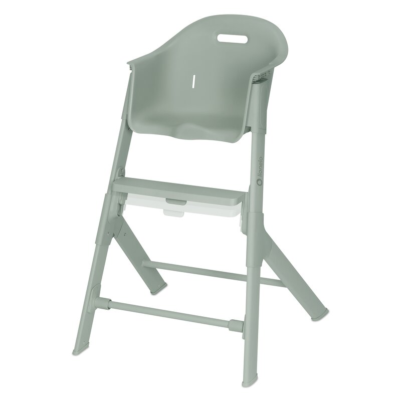 Scaun de masa, Lionelo, Beny, Suport de picioare si tavita ajustabile in 2 pozitii, Insertie moale, Centuri in 3 puncte, Asamblare rapida, Sustine 15 kg, 6 luni+, Verde