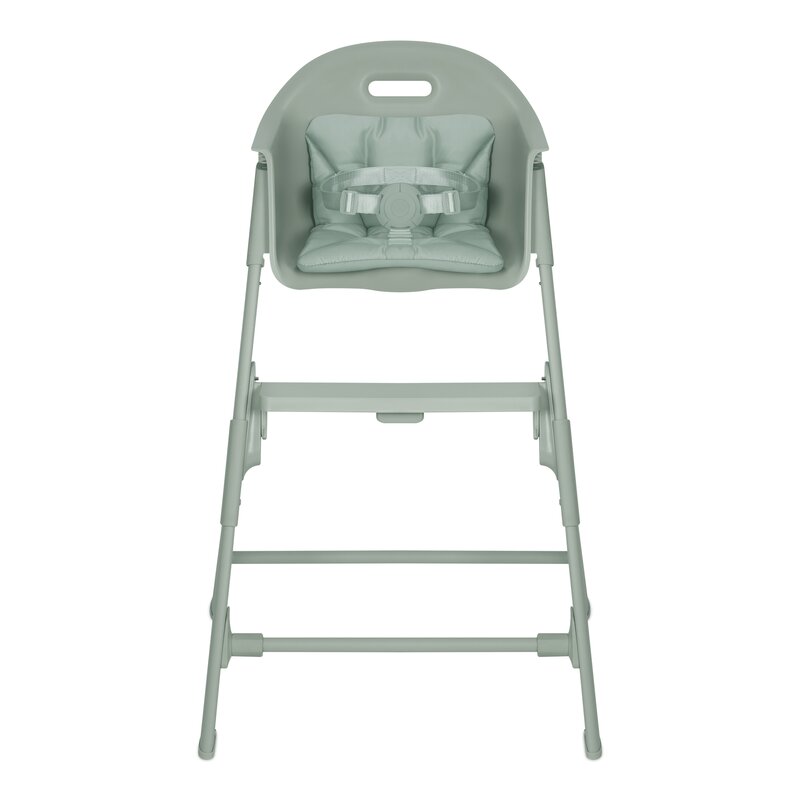 Scaun de masa, Lionelo, Beny, Suport de picioare si tavita ajustabile in 2 pozitii, Insertie moale, Centuri in 3 puncte, Asamblare rapida, Sustine 15 kg, 6 luni+, Verde