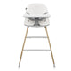 Scaun de masa, Lionelo, Dalia, 2 in 1, Transformabil, Cu 2 suporturi pentru picioare, Cu tavita detasabila, Sustine 60 kg, 6 luni+, Conform cu EN14988, Gri