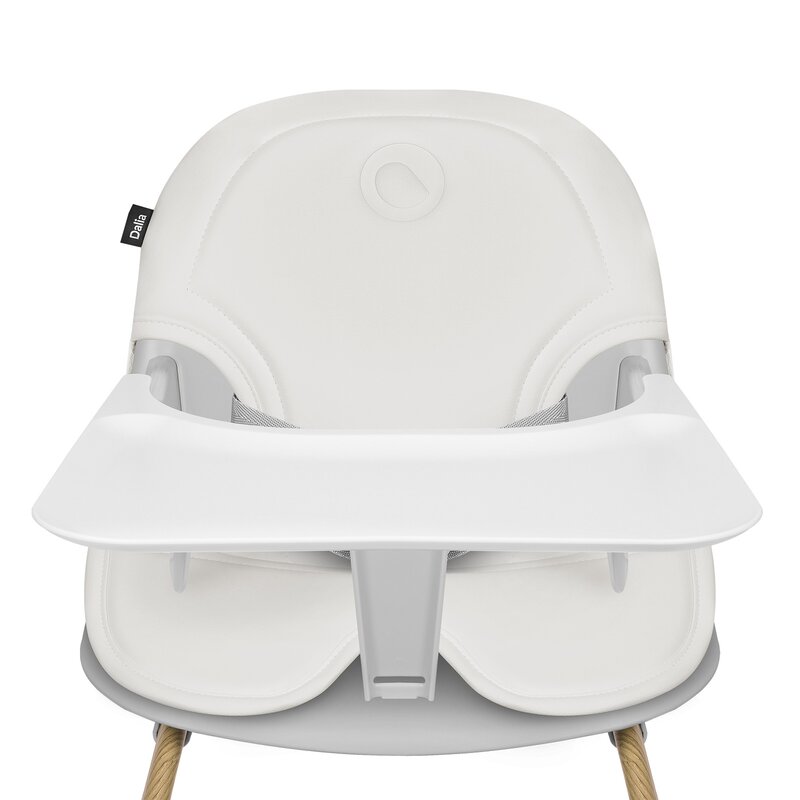 Scaun de masa, Lionelo, Dalia, 2 in 1, Transformabil, Cu 2 suporturi pentru picioare, Cu tavita detasabila, Sustine 60 kg, 6 luni+, Conform cu EN14988, Gri