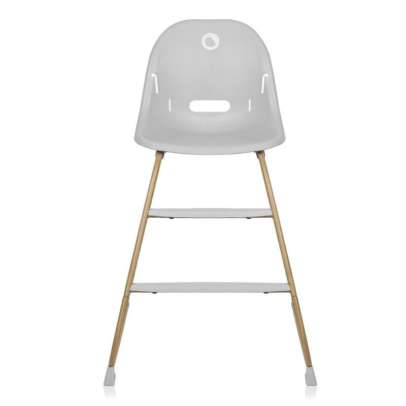 Scaun de masa, Lionelo, Dalia, 2 in 1, Transformabil, Cu 2 suporturi pentru picioare, Cu tavita detasabila, Sustine 60 kg, 6 luni+, Conform cu EN14988, Gri