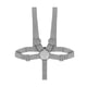 Scaun de masa, Lionelo, Dalia, 2 in 1, Transformabil, Cu 2 suporturi pentru picioare, Cu tavita detasabila, Sustine 60 kg, 6 luni+, Conform cu EN14988, Gri Stone