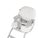 Scaun de masa, Lionelo, Dalia, 2 in 1, Transformabil, Cu 2 suporturi pentru picioare, Cu tavita detasabila, Sustine 60 kg, 6 luni+, Conform cu EN14988, Gri Stone