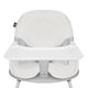 Scaun de masa, Lionelo, Dalia, 2 in 1, Transformabil, Cu 2 suporturi pentru picioare, Cu tavita detasabila, Sustine 60 kg, 6 luni+, Conform cu EN14988, Gri Stone