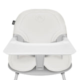 Scaun de masa, Lionelo, Dalia, 2 in 1, Transformabil, Cu 2 suporturi pentru picioare, Cu tavita detasabila, Sustine 60 kg, 6 luni+, Conform cu EN14988, Gri Stone
