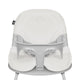 Scaun de masa, Lionelo, Dalia, 2 in 1, Transformabil, Cu 2 suporturi pentru picioare, Cu tavita detasabila, Sustine 60 kg, 6 luni+, Conform cu EN14988, Gri Stone