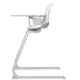 Scaun de masa, Lionelo, Dalia, 2 in 1, Transformabil, Cu 2 suporturi pentru picioare, Cu tavita detasabila, Sustine 60 kg, 6 luni+, Conform cu EN14988, Gri Stone