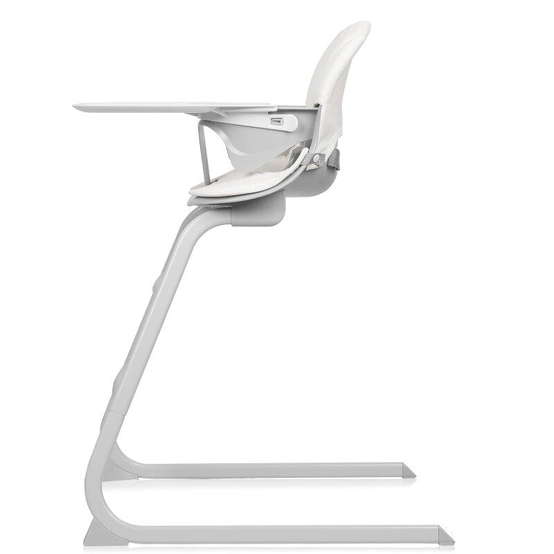 Scaun de masa, Lionelo, Dalia, 2 in 1, Transformabil, Cu 2 suporturi pentru picioare, Cu tavita detasabila, Sustine 60 kg, 6 luni+, Conform cu EN14988, Gri Stone