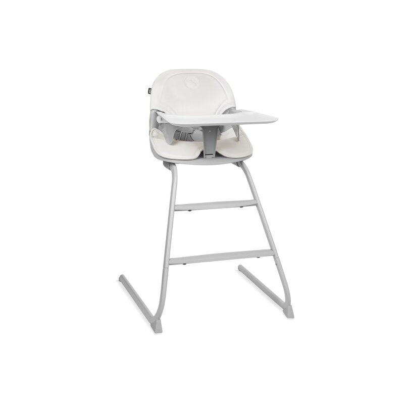 Scaun de masa, Lionelo, Dalia, 2 in 1, Transformabil, Cu 2 suporturi pentru picioare, Cu tavita detasabila, Sustine 60 kg, 6 luni+, Conform cu EN14988, Gri Stone