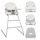 Scaun de masa, Lionelo, Dalia, 2 in 1, Transformabil, Cu 2 suporturi pentru picioare, Cu tavita detasabila, Sustine 60 kg, 6 luni+, Conform cu EN14988, Gri Stone