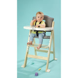 Scaun de masa, Lionelo, Floris, 3 in 1, Din Lemn, Transformabil, Reglabil pe inaltime in 4 pozitii, Suport picioare- 4 pozitii, 6 luni- 12 ani, Sustine 40 kg, Bej