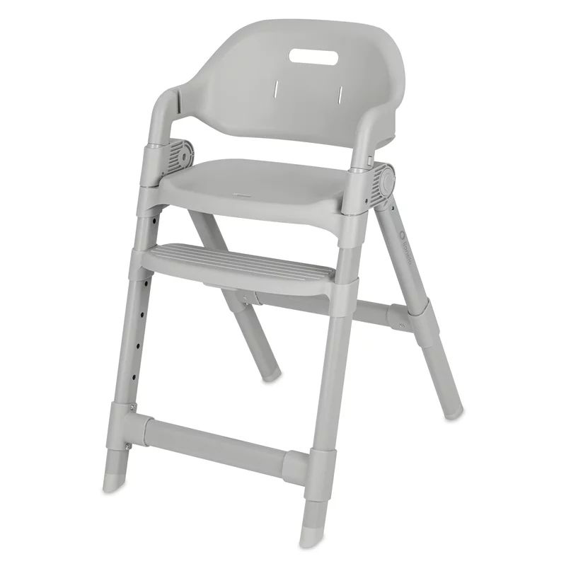 Scaun de masa, Lionelo, Matt, 3 in 1, Pliabil, Cu tava detasabila, Cu centuri de siguranta in 5 puncte, Suport pentru picioare si sezut reglabile, Pana la 110 kg, 6 luni – adult, Gri