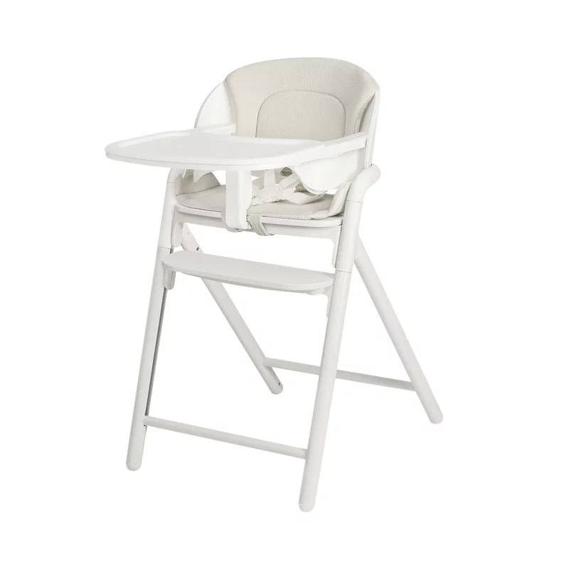 Scaun de masa multifunctional Celia Close&Cosy, Lionelo, Din lemn de fag, 6 luni- adult, Reglabil pe inaltime, Spatar lat, Sezut ergonomic, Tavita silicon, Suport de picioare reglabil, Greutate maxima 90 Kg, Alb