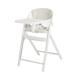 Scaun de masa multifunctional Celia Close&Cosy, Lionelo, Din lemn de fag, 6 luni- adult, Reglabil pe inaltime, Spatar lat, Sezut ergonomic, Tavita silicon, Suport de picioare reglabil, Greutate maxima 90 Kg, Alb