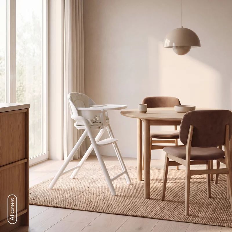 Scaun de masa multifunctional Celia Close&Cosy, Lionelo, Din lemn de fag, 6 luni- adult, Reglabil pe inaltime, Spatar lat, Sezut ergonomic, Tavita silicon, Suport de picioare reglabil, Greutate maxima 90 Kg, Alb