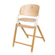 Scaun de masa multifunctional Celia, Lionelo, Din lemn de fag, 6 luni- adult, Reglabil pe inaltime, Spatar lat, Sezut ergonomic, Tavita silicon, Suport de picioare reglabil, Greutate maxima 90 Kg, Alb/Natural