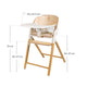 Scaun de masa multifunctional Celia, Lionelo, Din lemn de fag, 6 luni- adult, Reglabil pe inaltime, Spatar lat, Sezut ergonomic, Tavita silicon, Suport de picioare reglabil, Greutate maxima 90 Kg, Alb/Natural