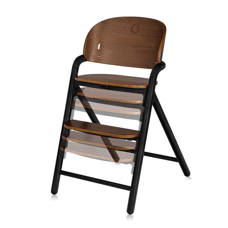 Scaun de masa multifunctional Celia, Lionelo, Din lemn de fag, 6 luni- adult, Reglabil pe inaltime, Husa impermeabila, Tavita silicon, Suport de picioare reglabil, Greutate maxima 90 Kg, Negru - gogobaby.ro
