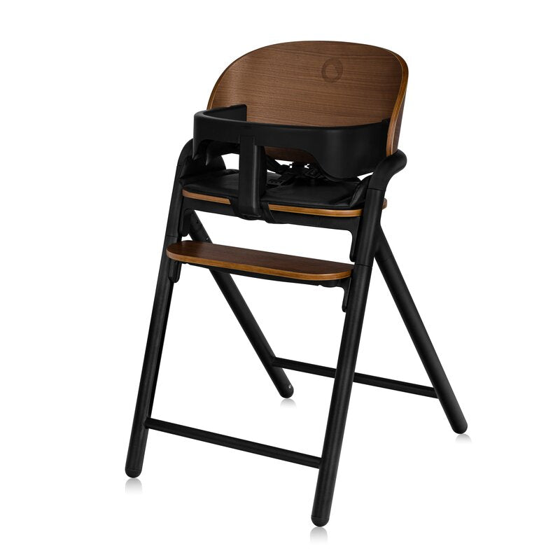 Scaun de masa multifunctional Celia, Lionelo, Din lemn de fag, 6 luni- adult, Reglabil pe inaltime, Husa impermeabila, Tavita silicon, Suport de picioare reglabil, Greutate maxima 90 Kg, Negru - gogobaby.ro