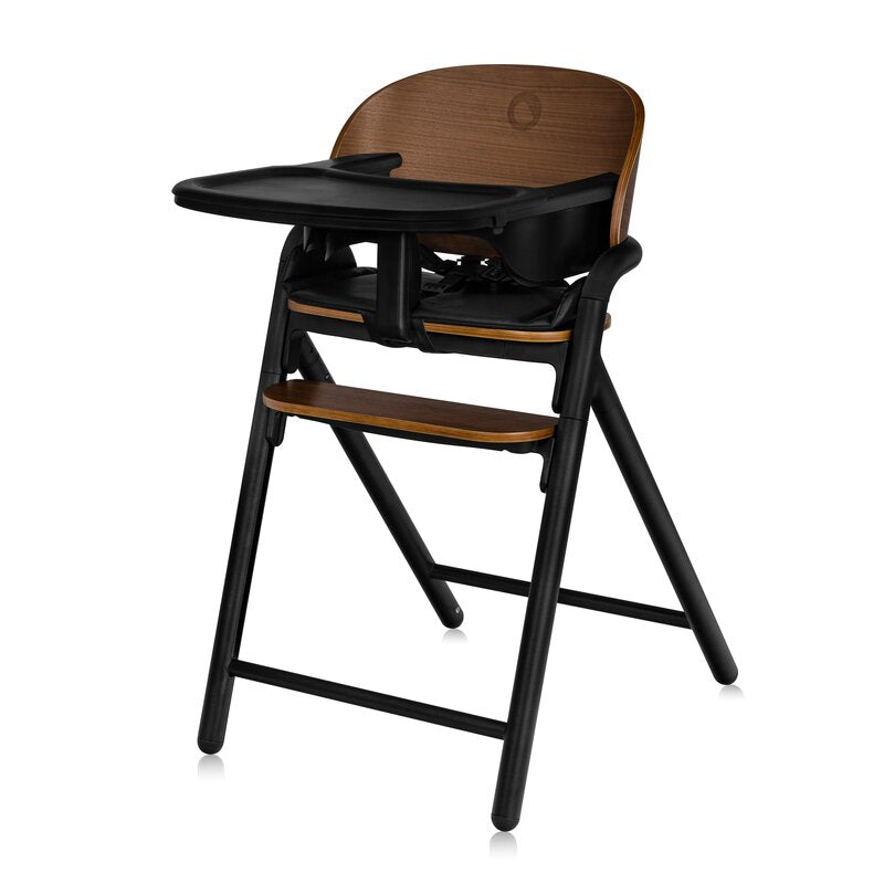 Scaun de masa multifunctional Celia, Lionelo, Din lemn de fag, 6 luni- adult, Reglabil pe inaltime, Husa impermeabila, Tavita silicon, Suport de picioare reglabil, Greutate maxima 90 Kg, Negru - gogobaby.ro