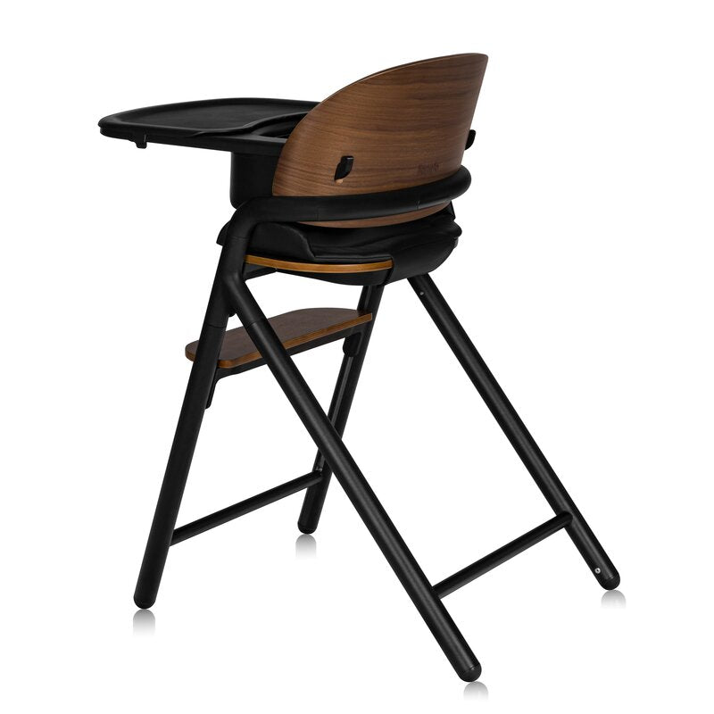 Scaun de masa multifunctional Celia, Lionelo, Din lemn de fag, 6 luni- adult, Reglabil pe inaltime, Husa impermeabila, Tavita silicon, Suport de picioare reglabil, Greutate maxima 90 Kg, Negru - gogobaby.ro