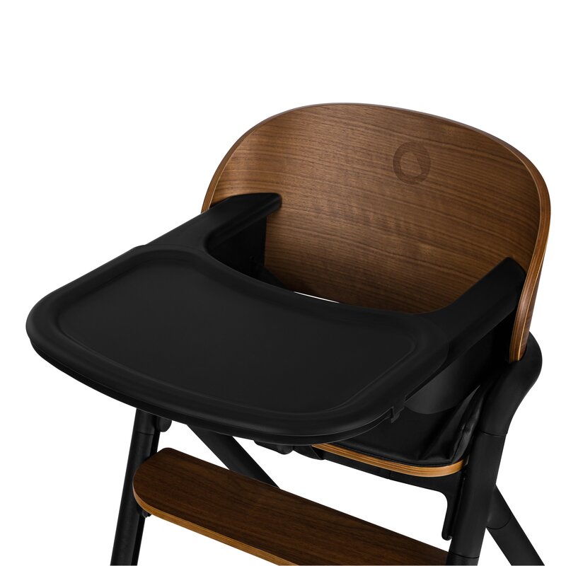 Scaun de masa multifunctional Celia, Lionelo, Din lemn de fag, 6 luni- adult, Reglabil pe inaltime, Husa impermeabila, Tavita silicon, Suport de picioare reglabil, Greutate maxima 90 Kg, Negru - gogobaby.ro