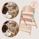 Scaun de masa multifunctional Megan, Lionelo, Din lemn de fag, 6 luni- adult, Reglabil pe inaltime, Husa impermeabila, Tavita silicon, Suport de picioare reglabil, Greutate maxima 110 Kg, Verde