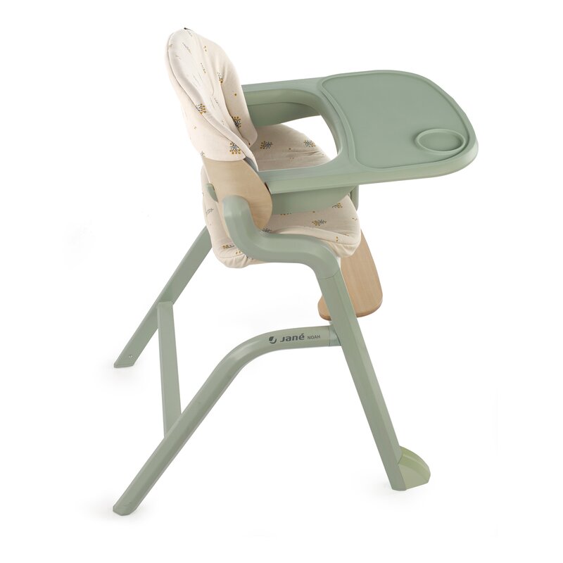Scaun de masa multifunctional Noah, Jane, De la 6 luni la adult, Din lemn fag, Husa lavabila, Greutate maxima 100 Kg, Pale