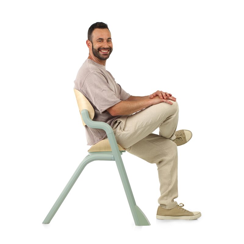 Scaun de masa multifunctional Noah, Jane, De la 6 luni la adult, Din lemn fag, Husa lavabila, Greutate maxima 100 Kg, Sesame