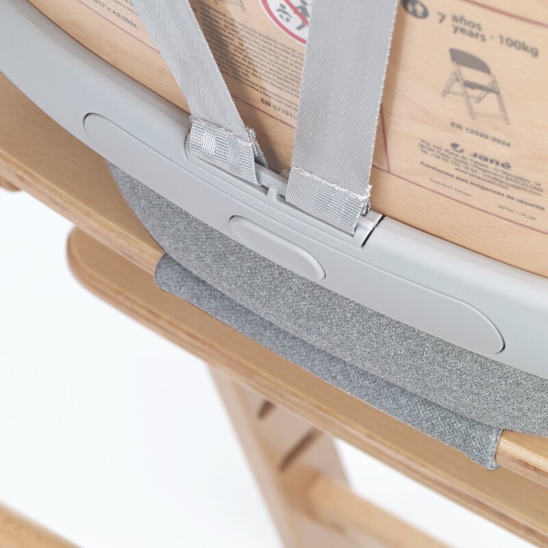 Scaun de masa multifunctional pliabil, Jane, Forest, De la 6 luni la adult, Din lemn fag, Greutate maxima 100 Kg, Mist