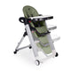 Scaun de masa, Petite&Mars, Tasty, Multifunctional, Pana la 15 kg, Reglabil pe inaltime in 7 pozitii, Spatar reglabil pana la 175 grade, Suport picioare si tavita reglabile, Cu roti, Aluminiu, Mature Olive