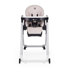 Scaun de masa, Petite&Mars, Tasty, Multifunctional, Pana la 15 kg, Reglabil pe inaltime in 7 pozitii, Spatar reglabil pana la 175 grade, Suport picioare si tavita reglabile, Cu roti, Aluminiu, Jasmine Honey