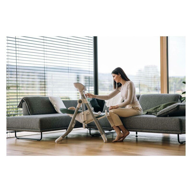 Scaun de masa si balansoar, FreeON, Oli Deluxe, 2 in 1, Transformabil, Multifunctional, Cu melodii de leagan, 0 luni+, Pistachio - gogobaby.ro