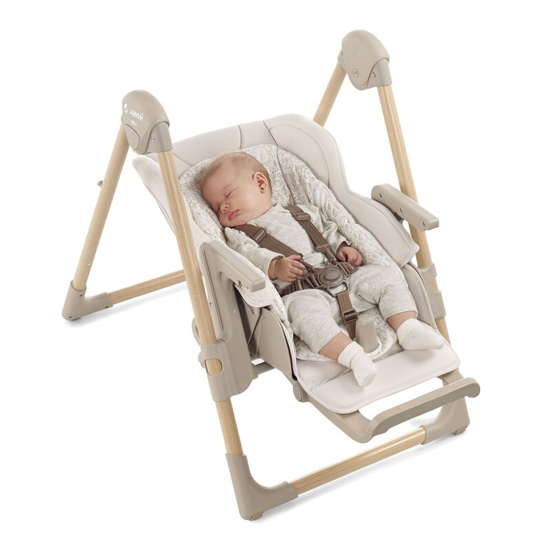 Scaun de masa si Balansoar, Jane, Mila 2 in 1, Transformabil, Multifunctional, 0 luni+, Conform cu standardele europene de securitate EN 14988:2017 + A1:2020EN 12790:2023, Sage