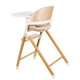 Scaunel multifunctional, Lionelo, Celia, 4 in 1, Functie de balansoar, Din lemn de fag, 6 luni- adult, Reglabil pe inaltime, Spatar lat, Sezut ergonomic, Tavita silicon, Suport de picioare reglabil, Greutate maxima 110 Kg, Alb/Natural