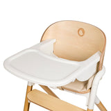 Scaunel multifunctional, Lionelo, Celia, 4 in 1, Functie de balansoar, Din lemn de fag, 6 luni- adult, Reglabil pe inaltime, Spatar lat, Sezut ergonomic, Tavita silicon, Suport de picioare reglabil, Greutate maxima 110 Kg, Alb/Natural