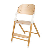 Scaunel multifunctional, Lionelo, Celia, 4 in 1, Functie de balansoar, Din lemn de fag, 6 luni- adult, Reglabil pe inaltime, Spatar lat, Sezut ergonomic, Tavita silicon, Suport de picioare reglabil, Greutate maxima 110 Kg, Alb/Natural