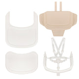 Scaunel multifunctional, Lionelo, Celia, 4 in 1, Functie de balansoar, Din lemn de fag, 6 luni- adult, Reglabil pe inaltime, Spatar lat, Sezut ergonomic, Tavita silicon, Suport de picioare reglabil, Greutate maxima 110 Kg, Alb/Natural