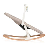 Scaunel multifunctional, Lionelo, Celia, 4 in 1, Functie de balansoar, Din lemn de fag, 6 luni- adult, Reglabil pe inaltime, Spatar lat, Sezut ergonomic, Tavita silicon, Suport de picioare reglabil, Greutate maxima 110 Kg, Alb/Natural