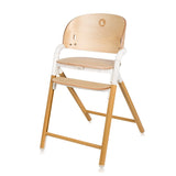 Scaunel multifunctional, Lionelo, Celia, 4 in 1, Functie de balansoar, Din lemn de fag, 6 luni- adult, Reglabil pe inaltime, Spatar lat, Sezut ergonomic, Tavita silicon, Suport de picioare reglabil, Greutate maxima 110 Kg, Alb/Natural