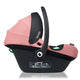Scoica auto, Lionelo, i-Size Astrid, 0-13 Kg, 40-87 cm, Cu maner si capotina reglabile, Cu protectie laterala avansata, Salteluta confortabila, Testat ADAC, Conform cu standardul european de securitate R129, Roz
