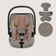 Scoica auto, Lionelo, i-Size Astrid, 0-13 Kg, 40-87 cm, Cu maner si capotina reglabile, Cu protectie laterala avansata, Salteluta confortabila, Testat ADAC, Conform cu standardul european de securitate R129, Taupe