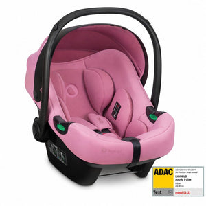 Scoica auto, Lionelo, i-Size Astrid, 0-13 Kg, 40-87 cm, Cu maner si capotina reglabile, Cu protectie laterala avansata, Salteluta confortabila, Testat ADAC, Conform cu standardul european de securitate R129, Roz
