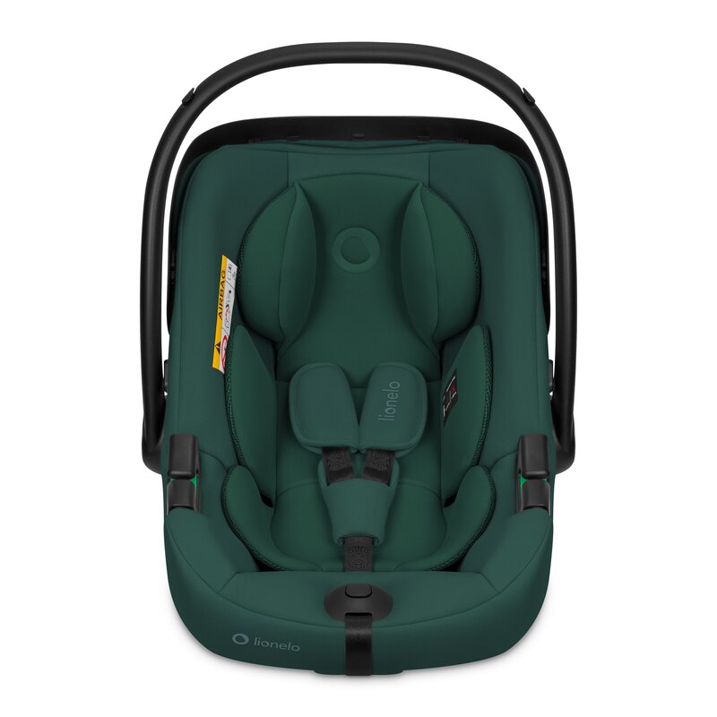 Scoica auto, Lionelo, i-Size Astrid, 0-13 Kg, 40-87 cm, Cu maner si capotina reglabile, Cu protectie laterala avansata, Salteluta confortabila, Testat ADAC, Conform cu standardul european de securitate R129, Verde