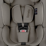 Scoica auto, Lionelo, i-Size Astrid, 0-13 Kg, 40-87 cm, Cu maner si capotina reglabile, Cu protectie laterala avansata, Salteluta confortabila, Testat ADAC, Conform cu standardul european de securitate R129, Taupe