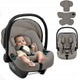 Scoica auto, Lionelo, i-Size Astrid, 0-13 Kg, 40-87 cm, Cu maner si capotina reglabile, Cu protectie laterala avansata, Salteluta confortabila, Testat ADAC, Conform cu standardul european de securitate R129, Taupe