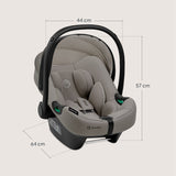 Scoica auto, Lionelo, i-Size Astrid, 0-13 Kg, 40-87 cm, Cu maner si capotina reglabile, Cu protectie laterala avansata, Salteluta confortabila, Testat ADAC, Conform cu standardul european de securitate R129, Taupe