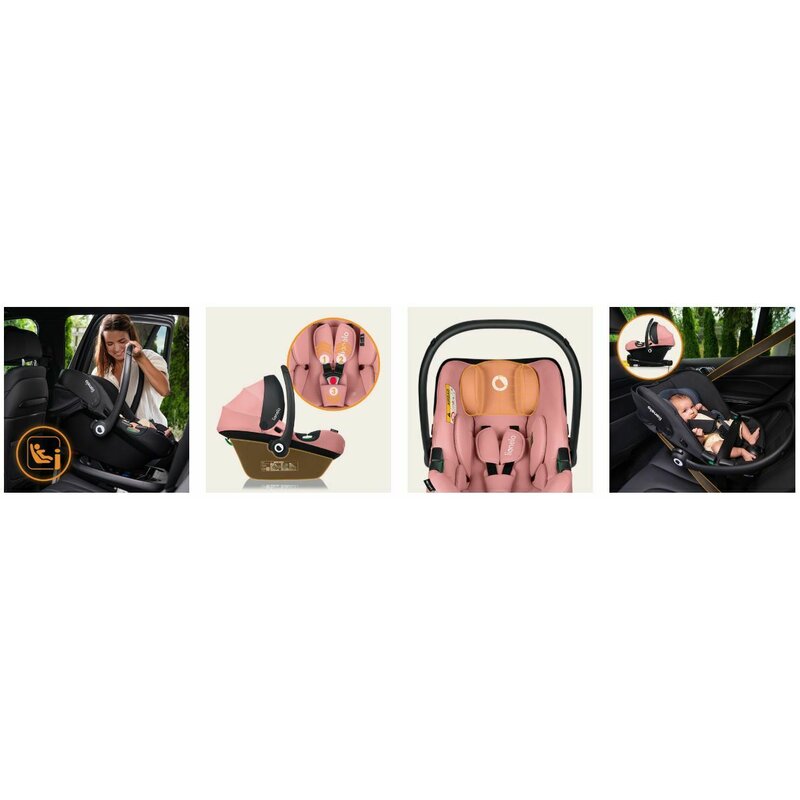 Scoica auto, Lionelo, i-Size Astrid, 0-13 Kg, 40-87 cm, Cu maner si capotina reglabile, Cu protectie laterala avansata, Salteluta confortabila, Testat ADAC, Conform cu standardul european de securitate R129, Roz